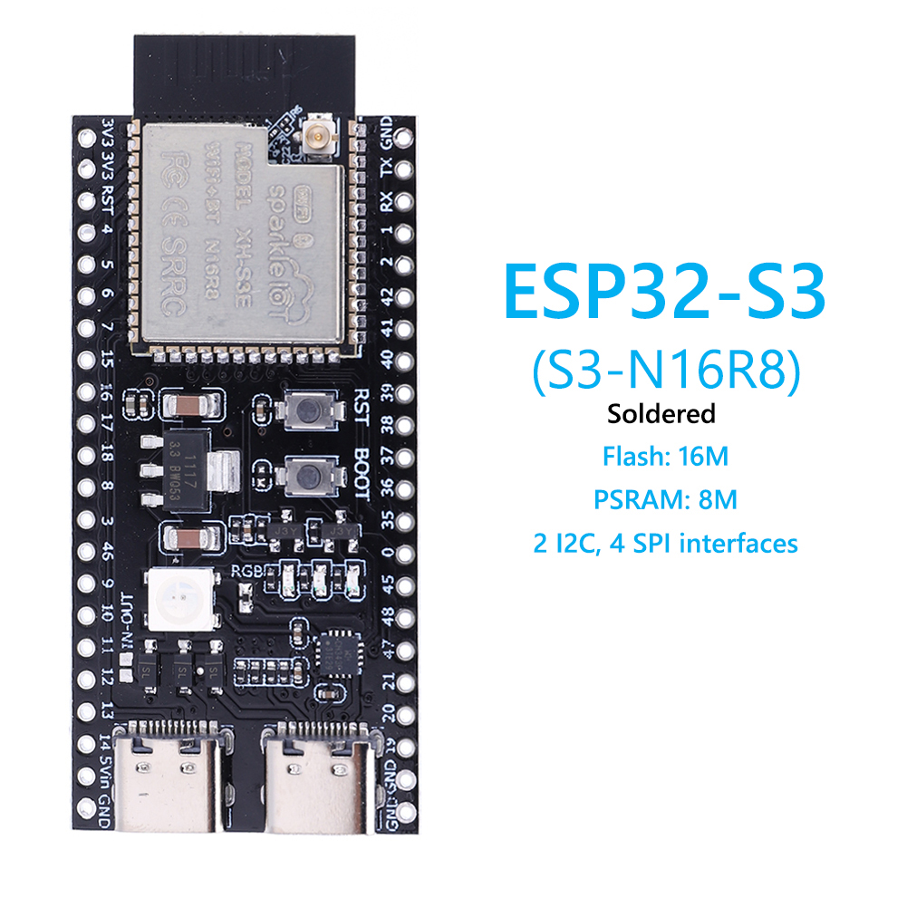 ESP32 S3 N16R8 N8R2 Dual Typ-C – Esp32 Wifi Bluetooth Module Bewertung und Preis